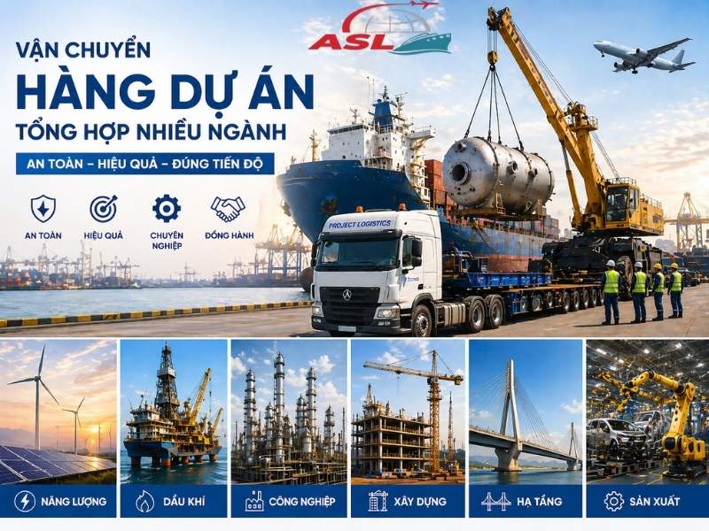 Vận Chuyển Hàng Dự Án Tổng Hợp Nhiều Ngành | ASL Việt Nam