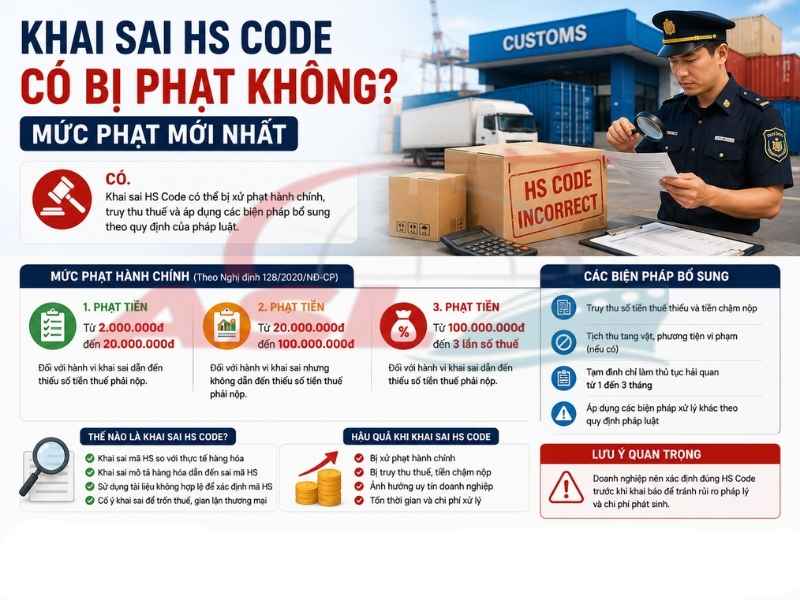 Khai Sai HS Code Có Bị Phạt Không? Mức Phạt Mới Nhất 2026 | ASL Việt Nam