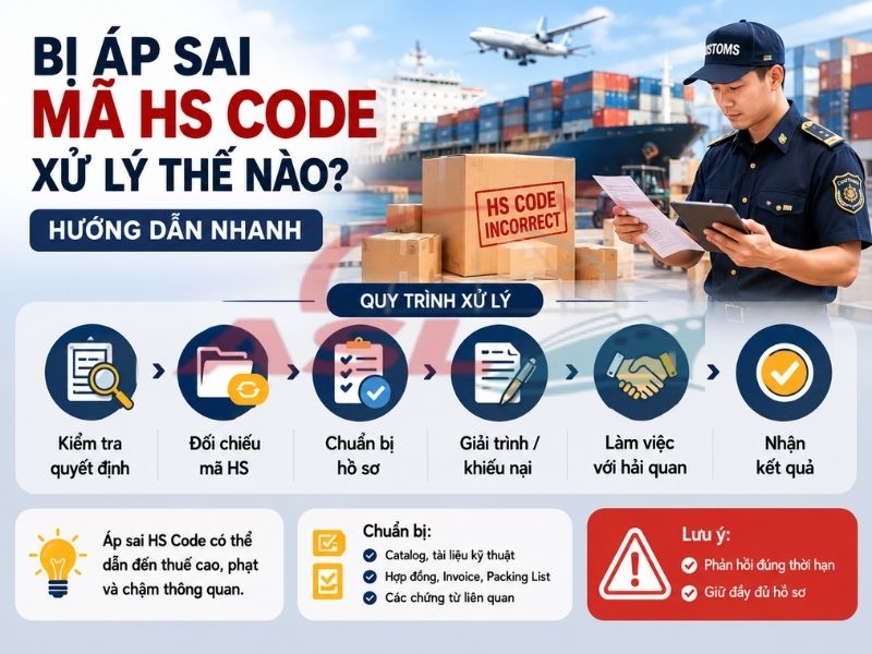 Bị Áp Sai Mã HS Code Xử Lý Thế Nào? Hướng Dẫn 2026 | ASL Việt Nam