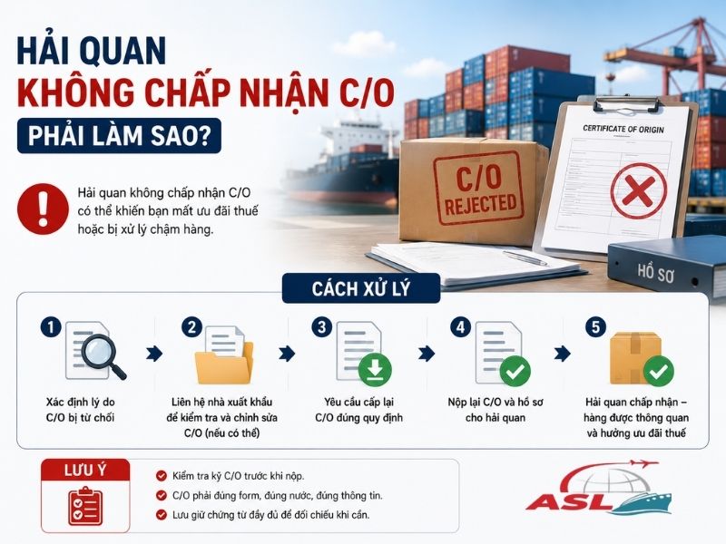 Hải Quan Không Chấp Nhận C/O Phải Làm Sao? 2026 | ASL Việt Nam