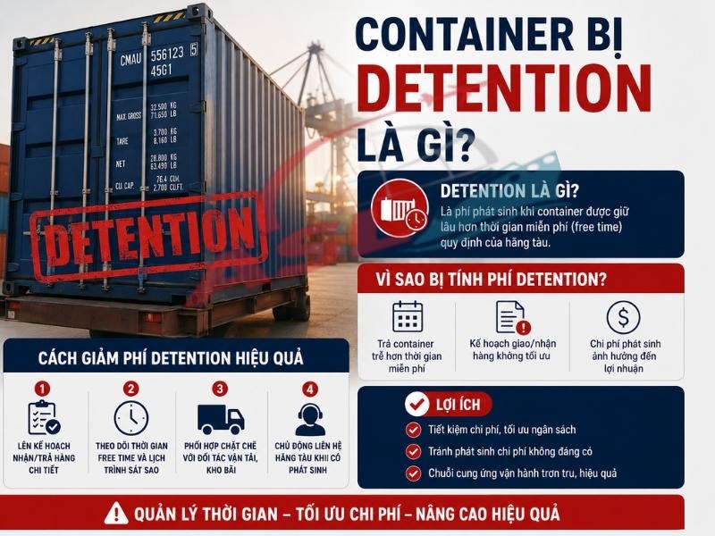 Container Bị Detention Là Gì? Cách Giảm Phí Hiệu Quả 2026 | ASL Việt Nam