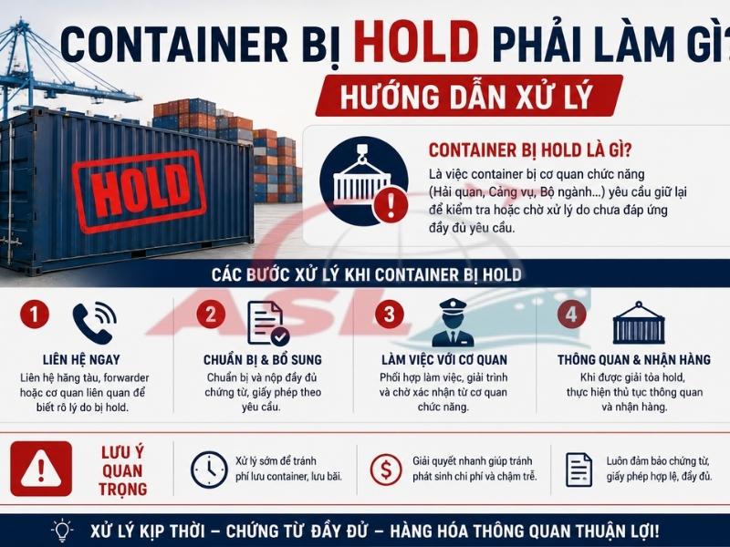 Container Bị Hold Phải Làm Gì? Hướng Dẫn Xử Lý 2026 | ASL Việt Nam