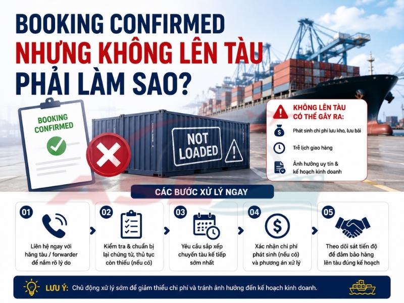Booking Confirmed Nhưng Không Lên Tàu Phải Làm Sao? 2026 | ASL Việt Nam