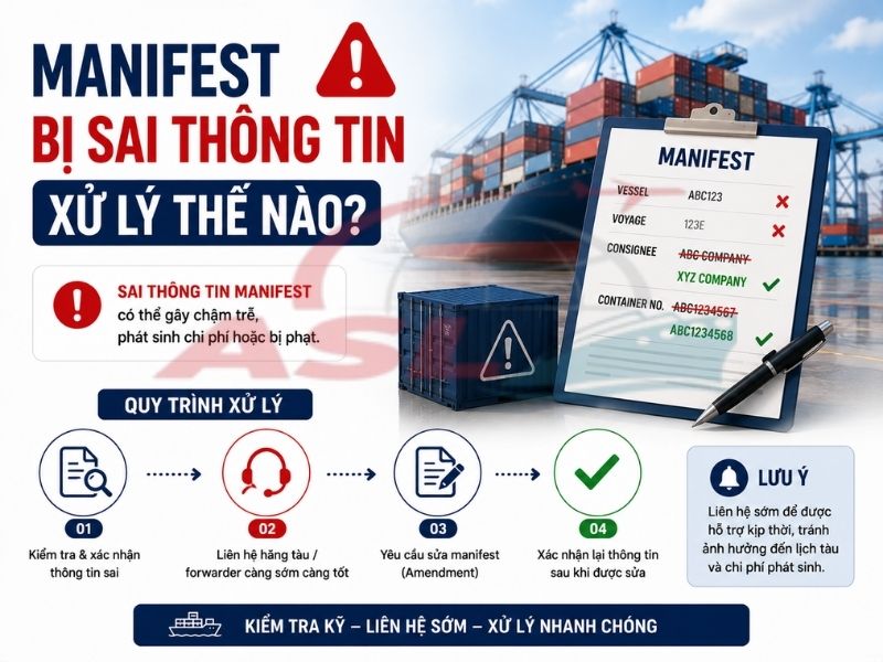 Manifest Bị Sai Thông Tin Xử Lý Thế Nào? 2026 | ASL Việt Nam