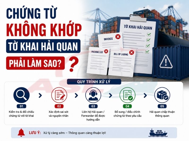 Chứng Từ Không Khớp Tờ Khai Hải Quan Phải Làm Sao? 2026 | ASL Việt Nam
