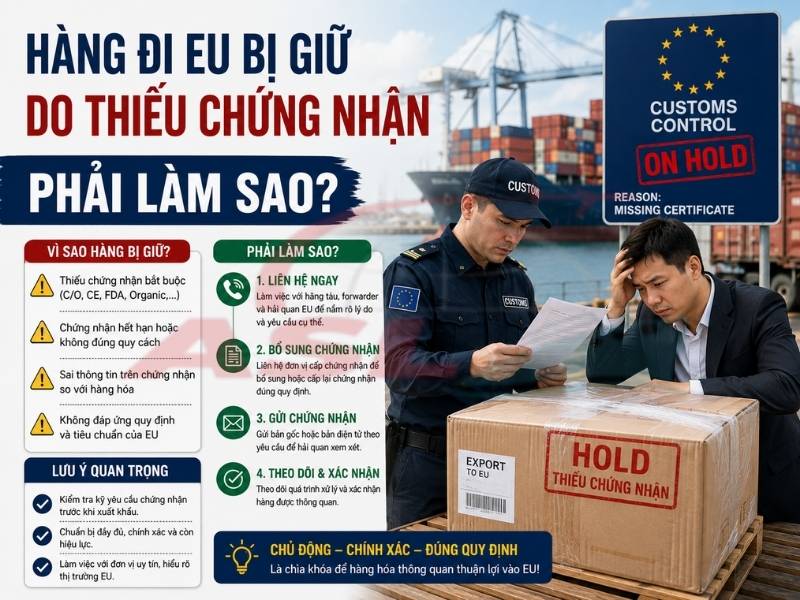 Hàng Đi EU Bị Giữ Do Thiếu Chứng Nhận Phải Làm Sao? 2026 | ASL Việt Nam