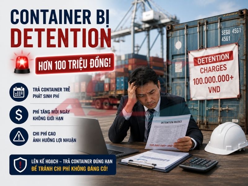 Case Thực Tế: Container Bị Detention Hơn 100 Triệu Đồng 2026 | ASL Việt Nam