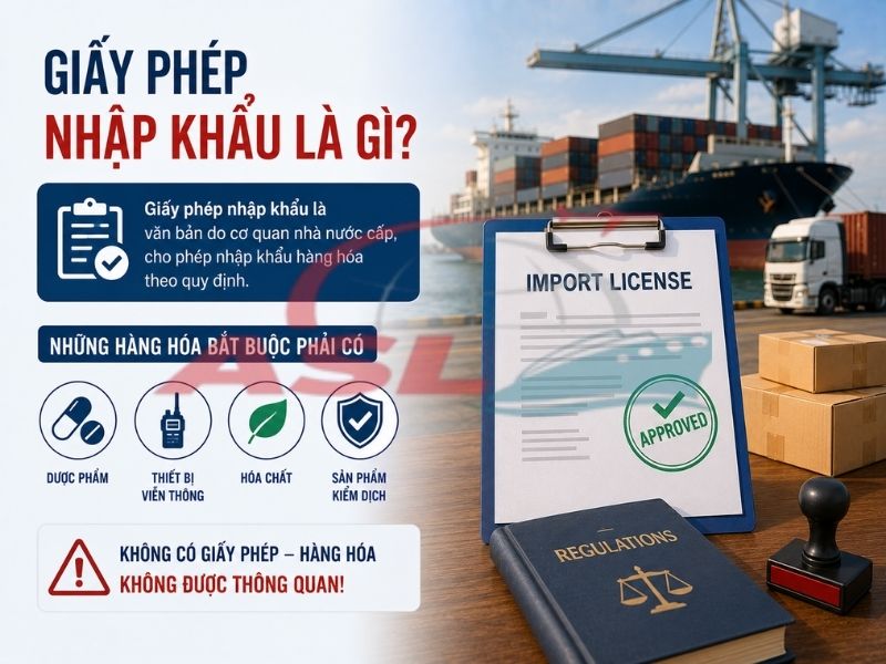 Giấy Phép Nhập Khẩu Là Gì? Những Hàng Hóa Bắt Buộc Phải Có 2026 | ASL Việt Nam