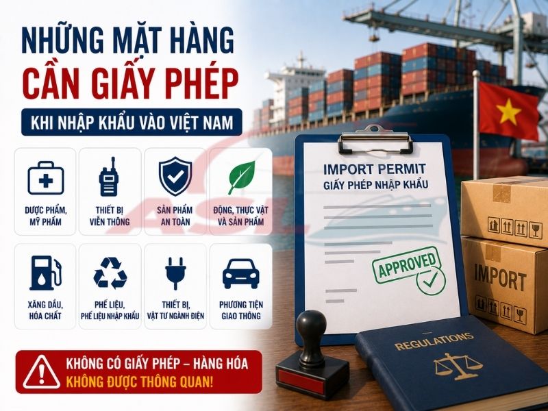 Những Mặt Hàng Cần Giấy Phép Khi Nhập Khẩu Vào Việt Nam 2026 | ASL Việt Nam