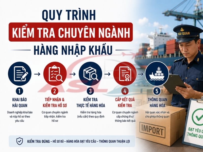 Quy Trình Kiểm Tra Chuyên Ngành Hàng Nhập Khẩu 2026 | ASL Việt Nam