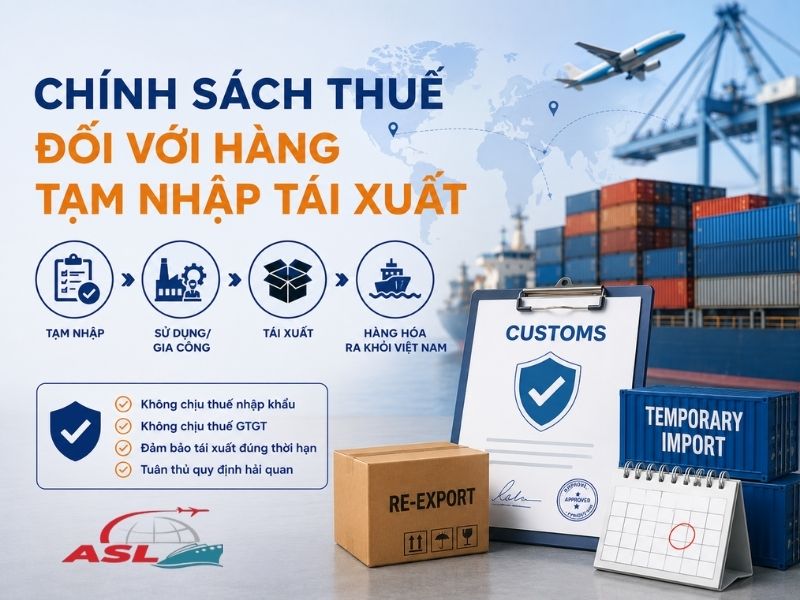 Chính Sách Thuế Đối Với Hàng Tạm Nhập Tái Xuất 2026 | ASL Việt Nam