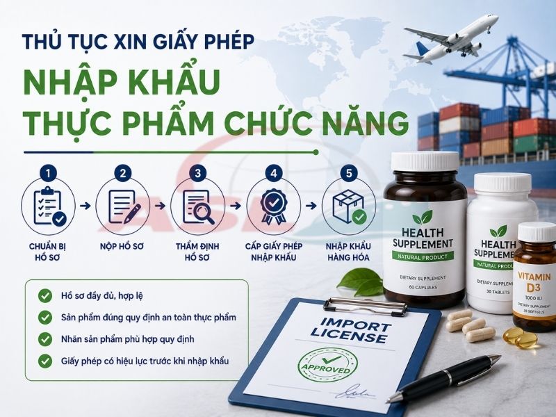 Thủ Tục Xin Giấy Phép Nhập Khẩu Thực Phẩm Chức Năng 2026 | ASL Việt Nam