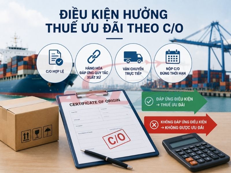 Điều Kiện Hưởng Thuế Ưu Đãi Theo C/O 2026 | ASL Việt Nam