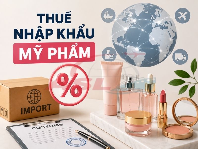 Thuế Nhập Khẩu Mỹ Phẩm Bao Nhiêu? 2026 | ASL Việt Nam