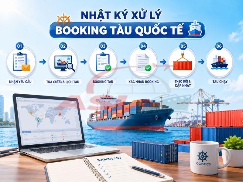 Nhật Ký Xử Lý Booking Tàu Quốc Tế | ASL Việt Nam