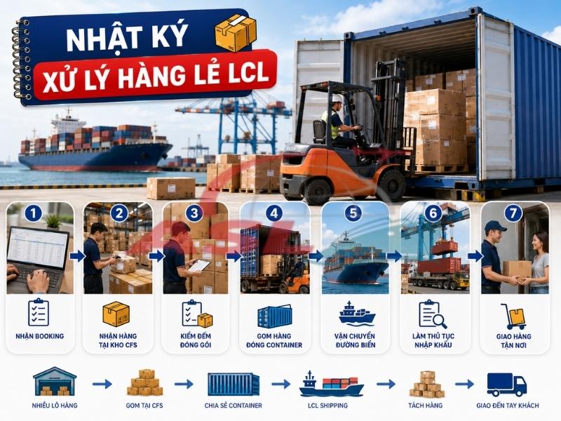 Nhật Ký Xử Lý Hàng Lẻ LCL Thực Tế | ASL Việt Nam