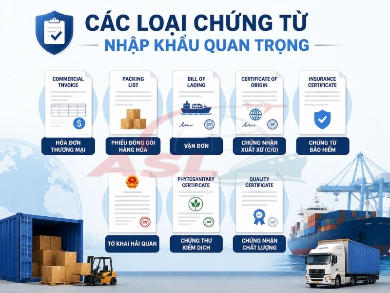 Các Loại Chứng Từ Nhập Khẩu Quan Trọng | ASL Việt Nam