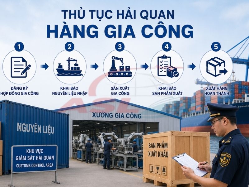 Thủ Tục Hải Quan Hàng Gia Công | ASL Việt Nam