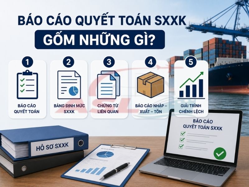Chi tiết báo cáo quyết toán hàng SXXK và những dữ liệu doanh nghiệp cần chuẩn bị chính xác.