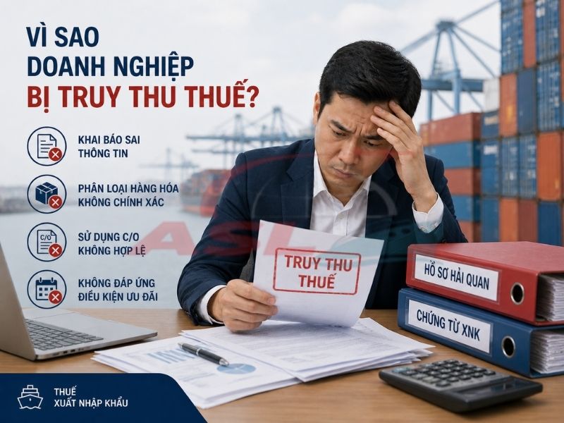 Các nguyên nhân phổ biến khiến doanh nghiệp bị truy thu thuế hải quan và cách phòng tránh.