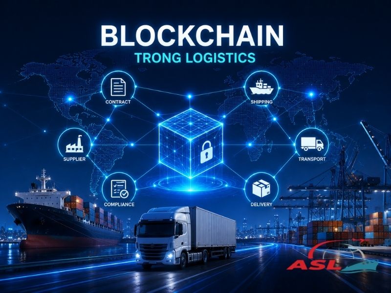 Tìm hiểu ứng dụng blockchain trong logistics, vận tải quốc tế và quản lý chứng từ xuất nhập khẩu.