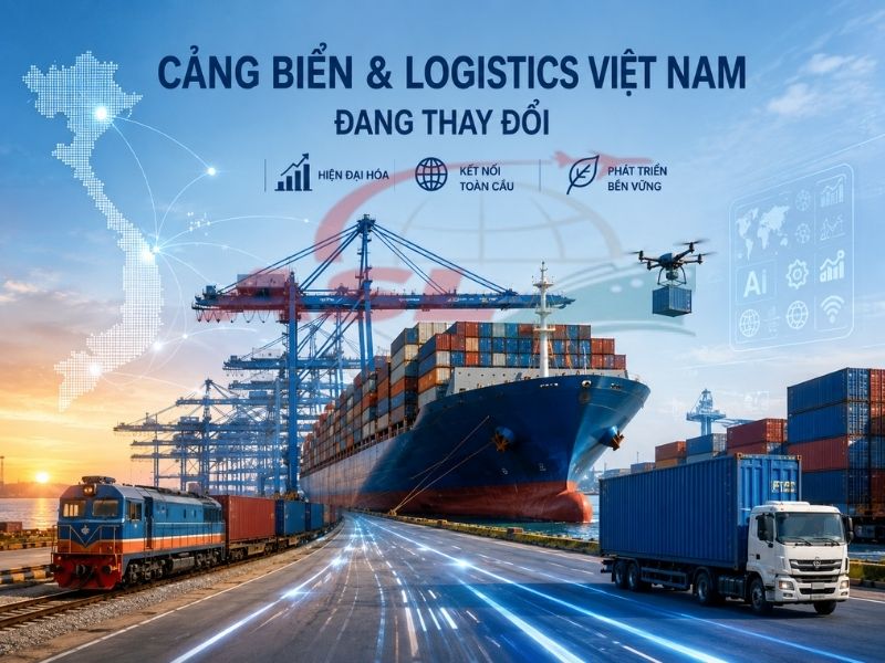  Đánh giá sự phát triển của cảng biển và ngành logistics Việt Nam trong năm 2026.