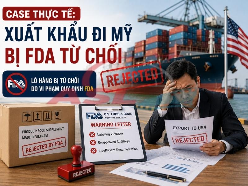 Phân tích case hàng xuất khẩu đi Mỹ bị FDA từ chối và kinh nghiệm xử lý cho doanh nghiệp.