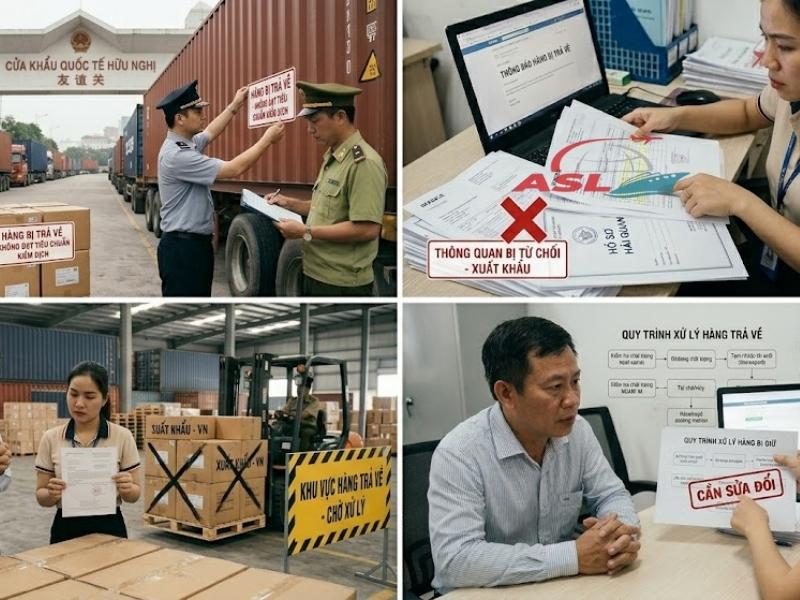 Phân tích nguyên nhân hàng xuất khẩu sang Trung Quốc bị trả về và hướng xử lý thực tế.