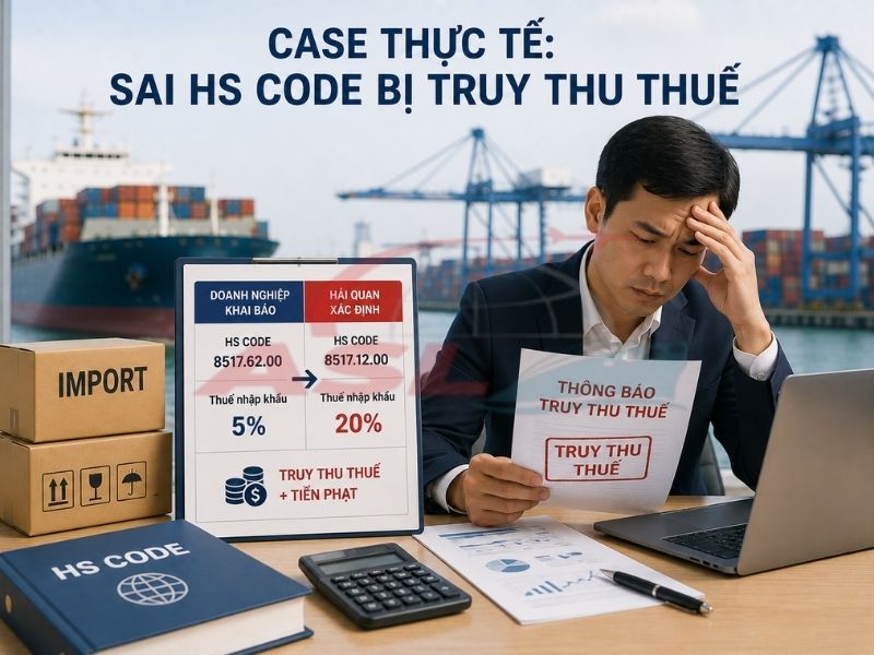 Phân tích case thực tế sai HS Code dẫn đến truy thu thuế và bài học cho doanh nghiệp.