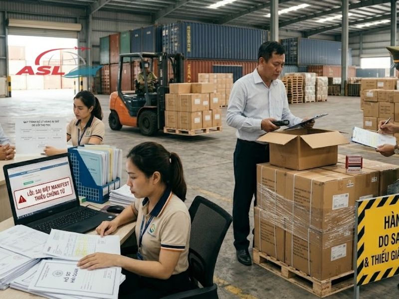 Chia sẻ case khai sai manifest dẫn đến xử phạt và bài học cho doanh nghiệp logistics.