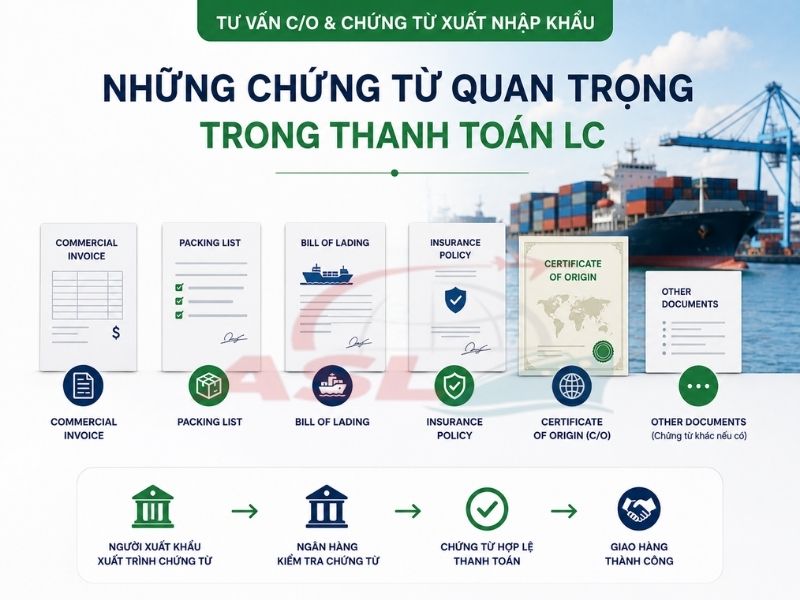 Tổng hợp các chứng từ quan trọng trong thanh toán LC doanh nghiệp cần chuẩn bị đầy đủ.