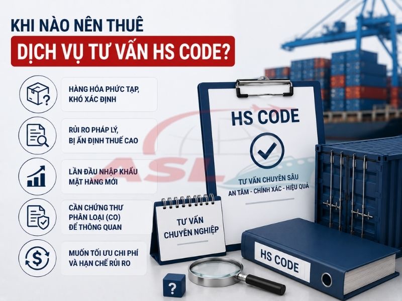 Những trường hợp doanh nghiệp nên sử dụng dịch vụ tư vấn HS Code để hạn chế rủi ro.