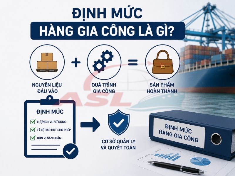 Định mức hàng gia công ảnh hưởng thế nào đến quyết toán và kiểm tra sau thông quan?