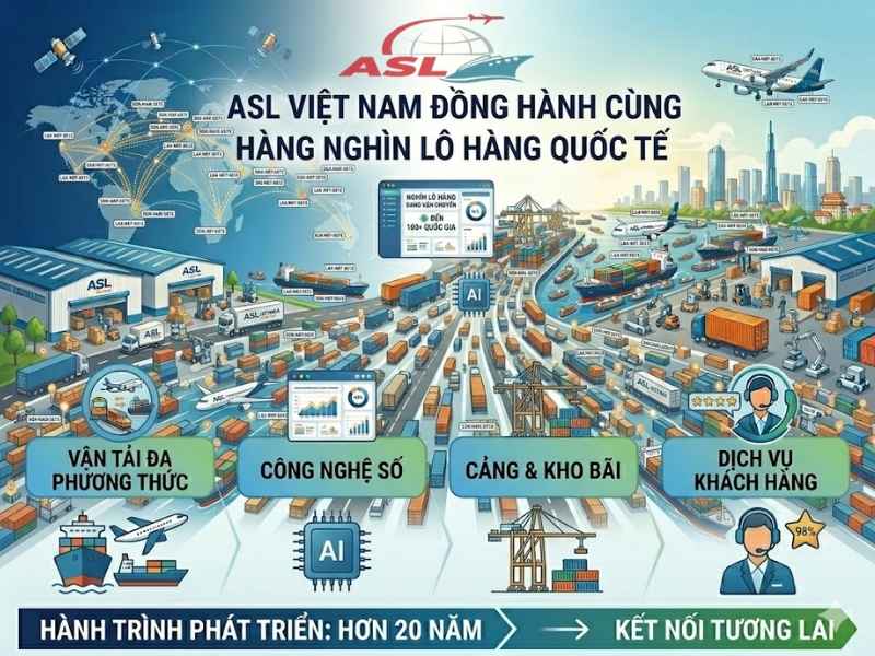 ASL Việt Nam có kinh nghiệm xử lý nhiều lô hàng quốc tế.