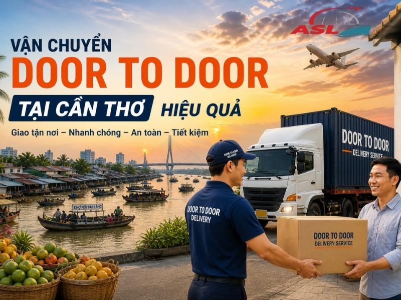 Dịch vụ door to door tại Cần Thơ giao tận nơi, phù hợp khách hàng khu vực miền Tây.