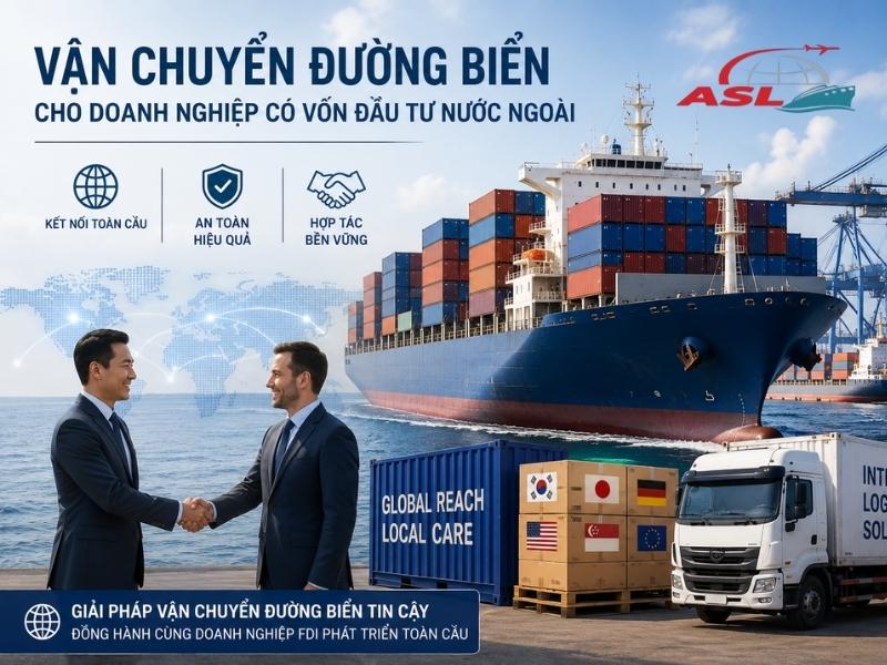 Giải pháp vận chuyển đường biển cho doanh nghiệp có vốn đầu tư nước ngoài.