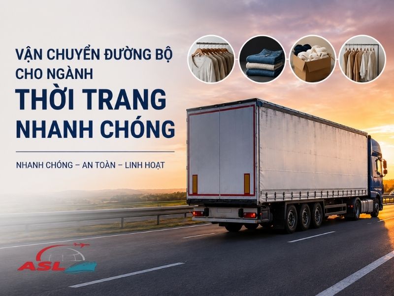 Dịch vụ vận chuyển đường bộ cho ngành thời trang đảm bảo giao hàng nhanh và đúng tiến độ.