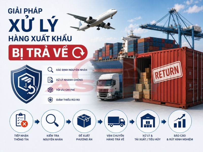 Hướng dẫn xử lý hàng xuất khẩu bị trả về và hạn chế thiệt hại cho doanh nghiệp.