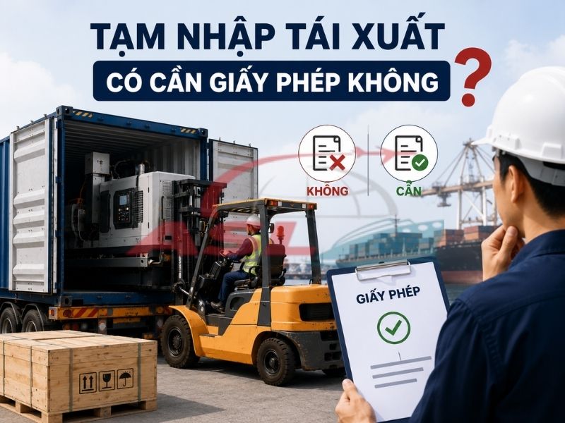 Những trường hợp hàng tạm nhập tái xuất cần giấy phép và kiểm tra chuyên ngành.
