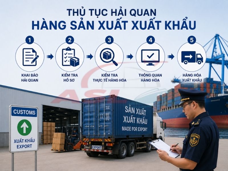 Hướng dẫn thủ tục hải quan cho doanh nghiệp sản xuất xuất khẩu theo quy định mới nhất.