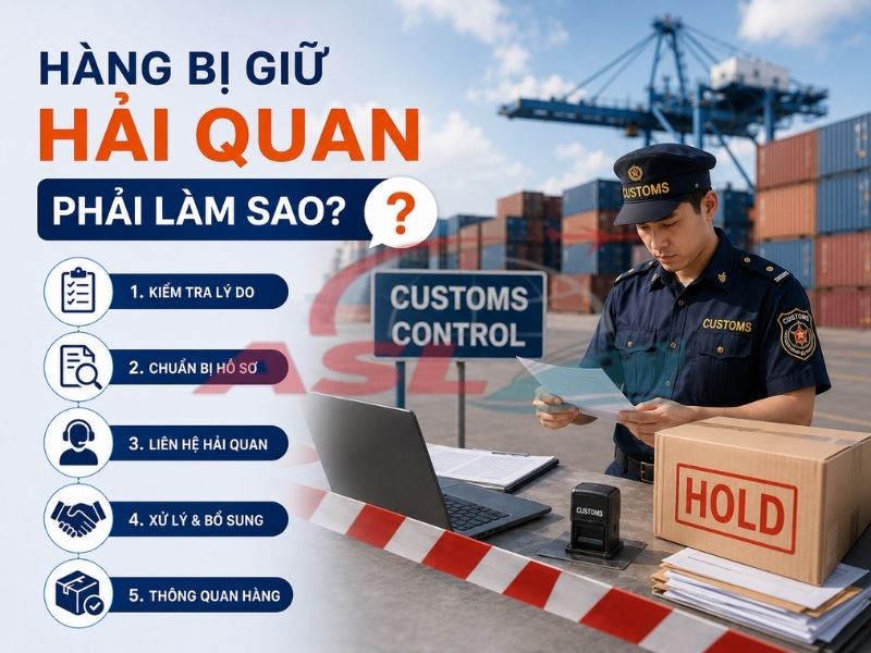 Nguyên nhân hàng bị giữ hải quan và cách xử lý giúp doanh nghiệp giảm rủi ro trong quá trình nhập khẩu.