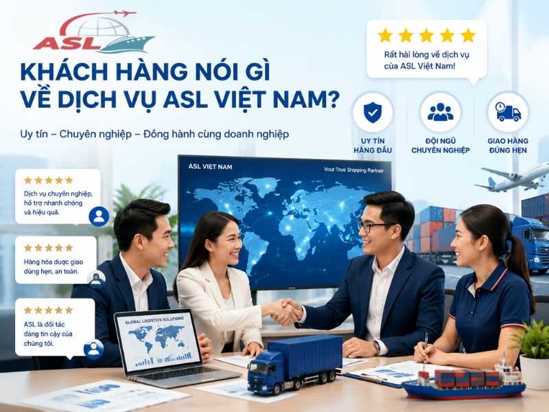 Tổng hợp đánh giá và phản hồi của khách hàng về dịch vụ logistics.