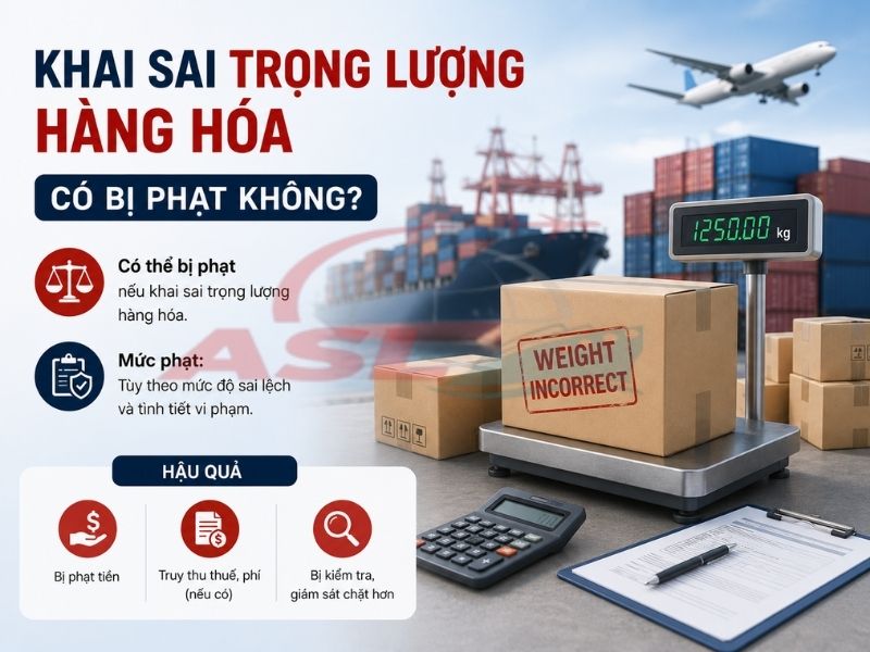Tìm hiểu mức phạt khi khai sai trọng lượng hàng hóa và cách hạn chế rủi ro trong quá trình khai báo hải quan.