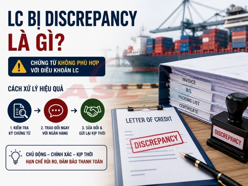 Giải thích discrepancy trong thanh toán LC, các lỗi thường gặp và cách xử lý tránh bị từ chối thanh toán.