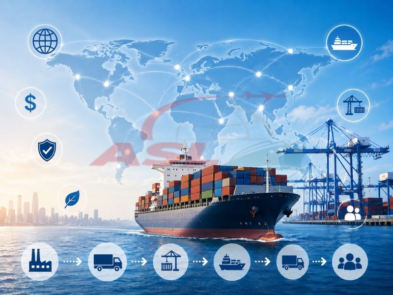 Tìm hiểu vai trò vận chuyển các loại hàng đi đường biển trong hệ thống logistics quốc tế.