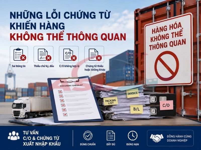 Tổng hợp các lỗi chứng từ phổ biến khiến hàng hóa bị giữ tại cảng hoặc không thể thông quan