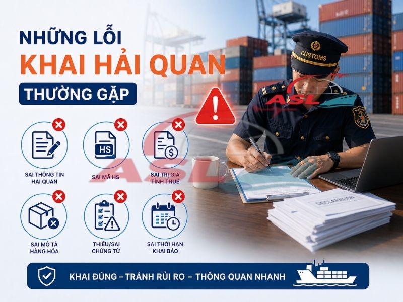 Tổng hợp các lỗi khai hải quan nhập khẩu thường gặp khiến doanh nghiệp bị chậm thông quan và phát sinh chi phí.