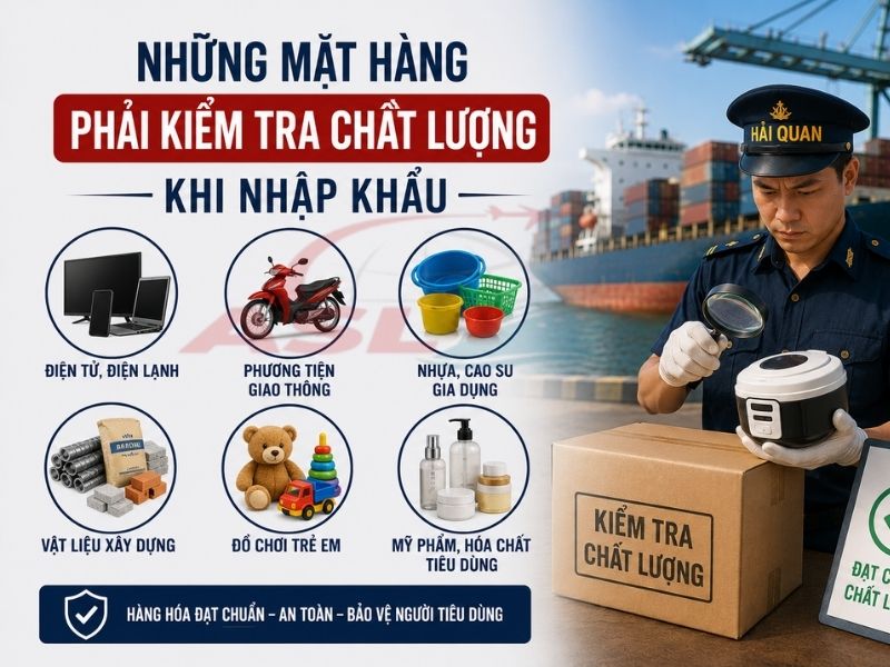 Danh sách hàng hóa phải kiểm tra chất lượng khi nhập khẩu và quy định mới nhất hiện nay.