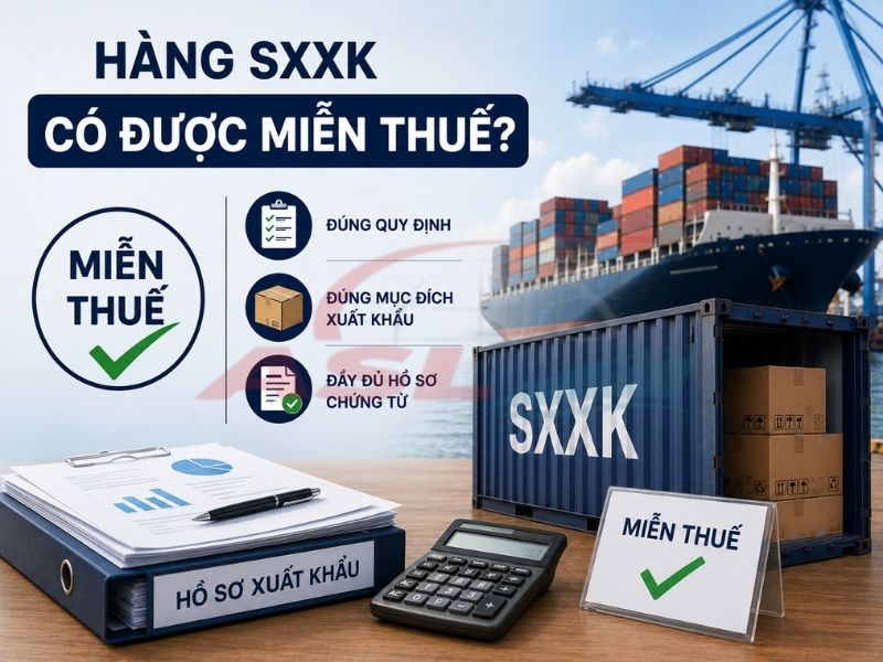 Quy định miễn thuế đối với hàng sản xuất xuất khẩu và các điều kiện doanh nghiệp cần đáp ứng.
