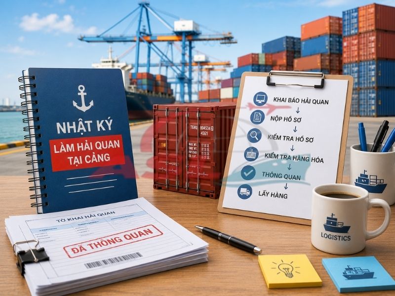 Công việc thực tế của nhân viên hiện trường và khai báo hải quan tại cảng diễn ra như thế nào?